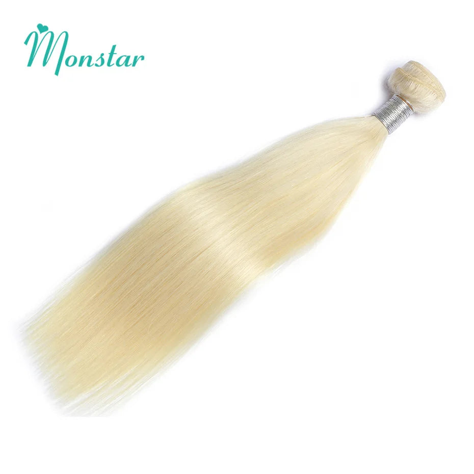 613 Blonde Colored 30 Inch Straight Human Hair Bundles Brazilian Hair Weave Bundles 100% Human Hair Bundles Remy Hair Extensions
