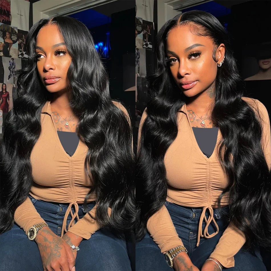 Peruvian Body Wave Bundles With Frontal 4x4 Closure Transparent Natural Virgin Human Hair Extensions Wholesale Bundles Weave