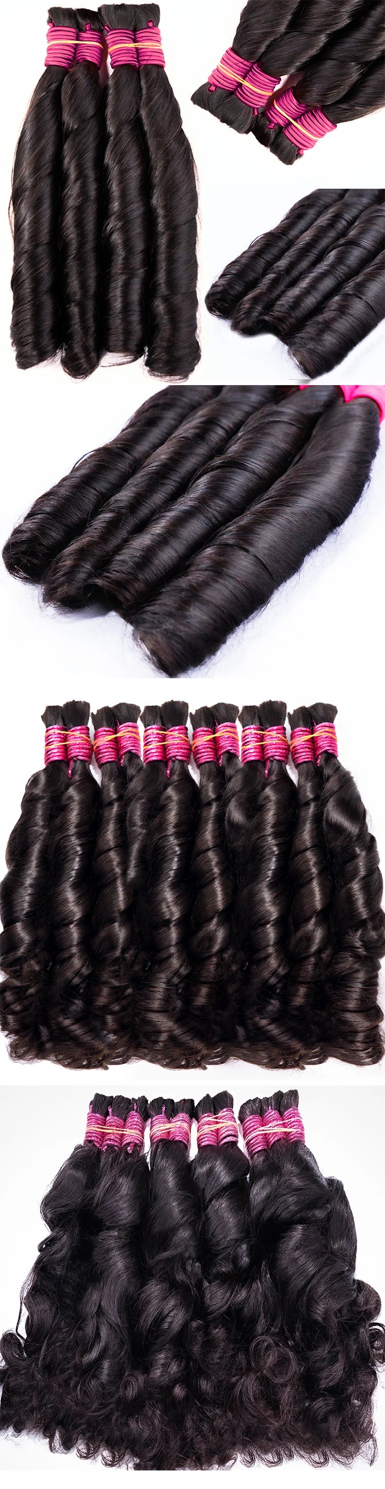 Natural Braiding Hair Human Bulk Hair Deep Wave Bulk Human Braiding Hair for Braids Hair No Weft Virgin Human Hair Extensions