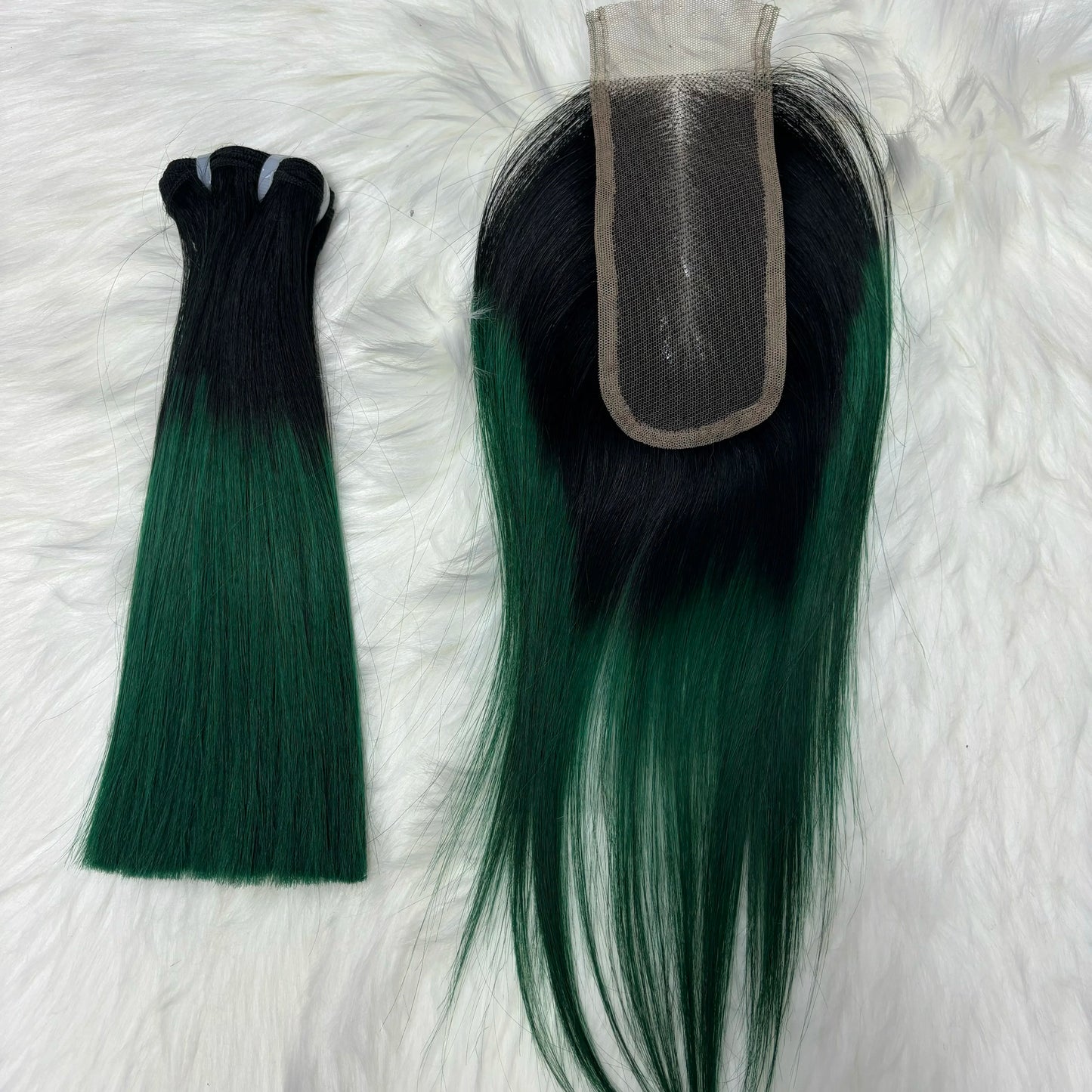 2X6 Lace Frontal Colored Vietnamese Human Hair Bundles and Closure Double Drawn Ombre Color Remy Human Hair Extensions