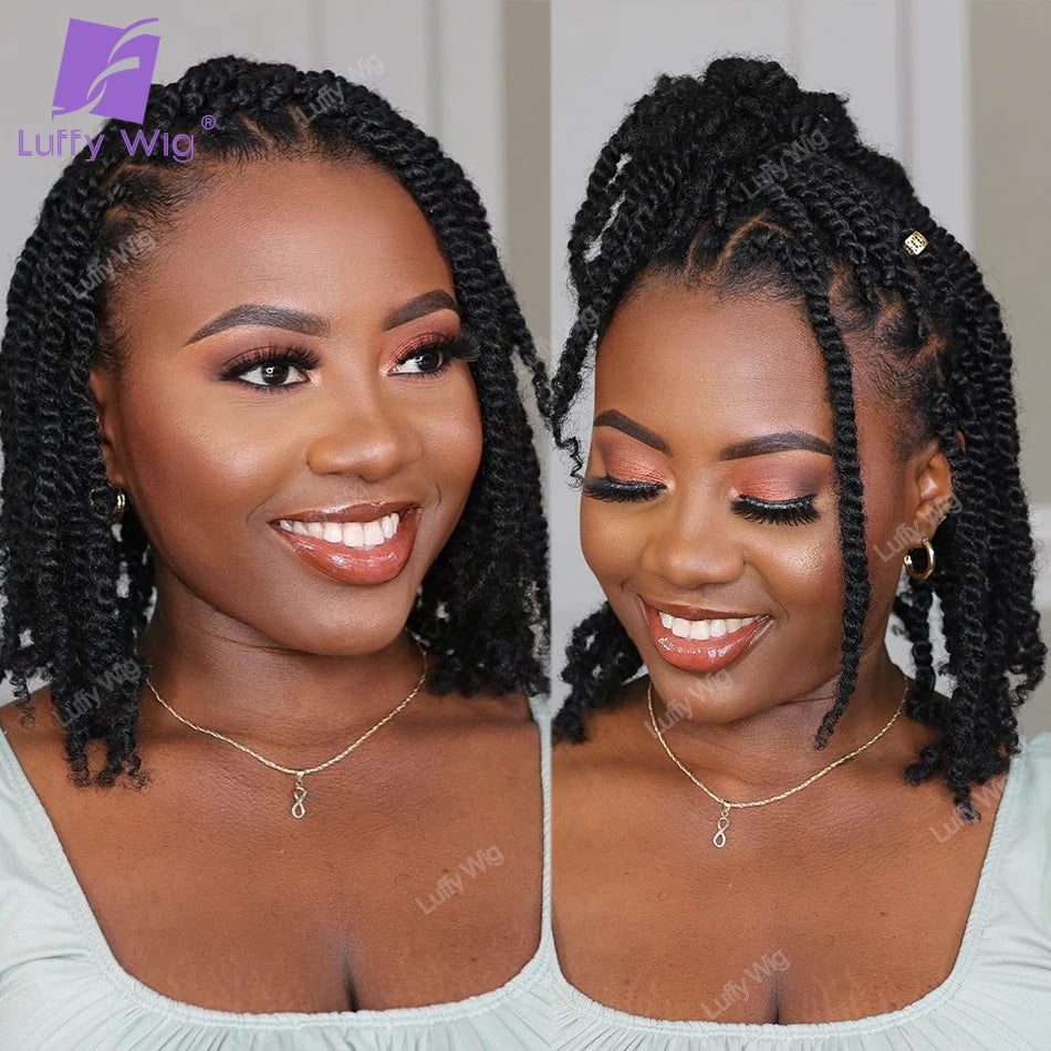 Afro Kinky Curly Locks Hair Extensions Burmese Remy Human Braiding Hair Bulk For Twist Braids Double Drawn Box Crochet No Weft