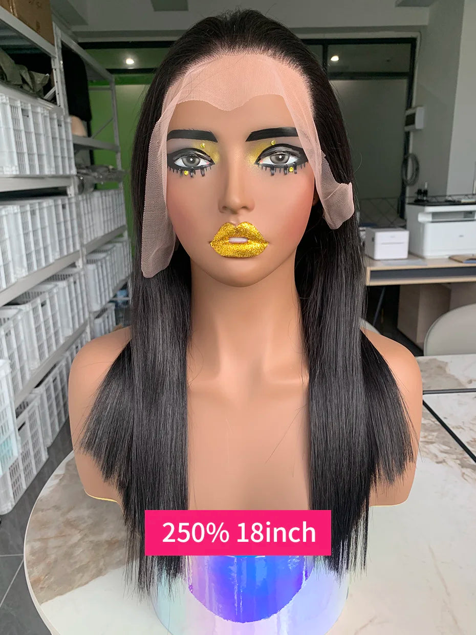 250% 10A Raw Vietnamese Transparent Lace Frontal Wig Human Hair 13x4 13x6 Bob Preplucked Bleached Knots Human Hair Wig for Women