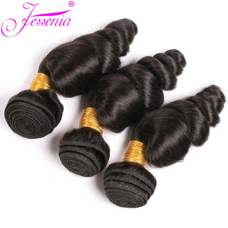 Tissage Loose Wave Bundles Remy Virgin Extension 3Bundles Deal Deep Loose Peruvian Weave Bundles Raw 100% Unprocessed Human Hair