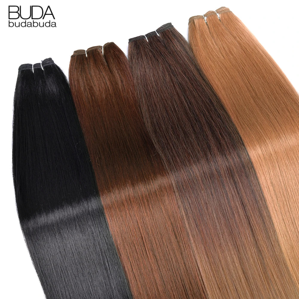 26Inch Synthetic Straight Hair Weave Hair Bundles 150g Natural Long Hair Extensions Yaki Straight Hair Weaving For Women Fake