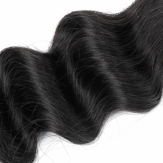 Clearance 100g Human Hair Weave Bundles Extension Black Color Body Wave Loose Deep Straight Style Bobbi