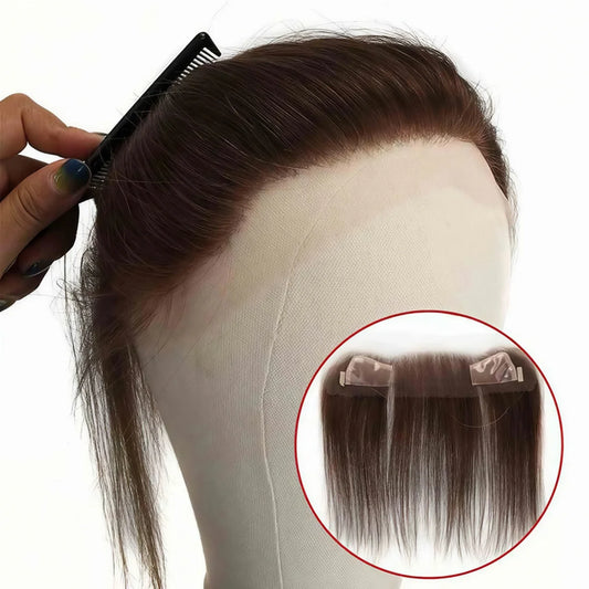 TUW20 Lace with Skin Women Frontal Hairline Topper for Thinning Hair Hair Patch For Women Receding Hairline Human Hair Toppers