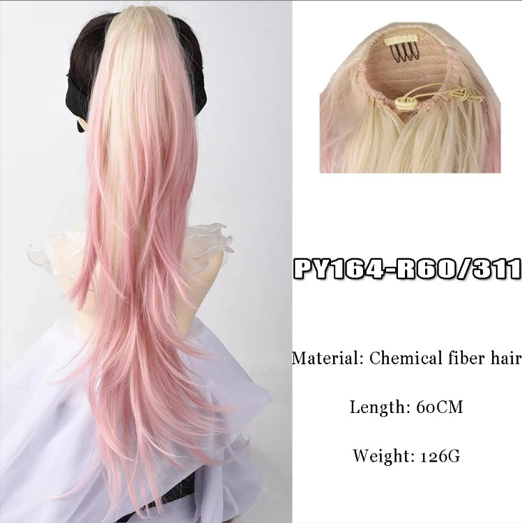 Synthetic Claw Clip In Short Ponytail Curly Pony Tail Clip-on hair False Wig House Pony Extension Hairpiece For Women