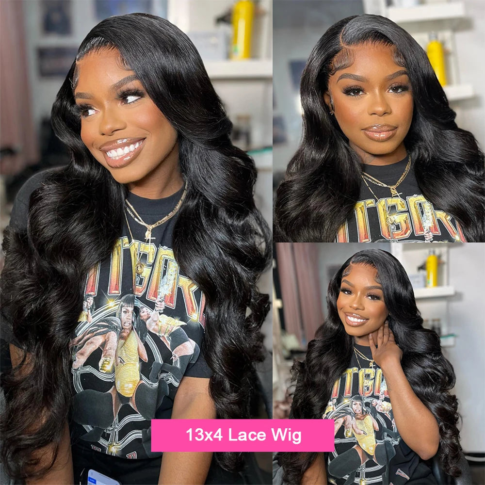 180% Body Wave Lace Front Wigs 360 Lace Wigs HD Lace 13x6 Brazilian Wigs For Women PrePlucked 13x4 Lace Frontal Human Hair Wigs