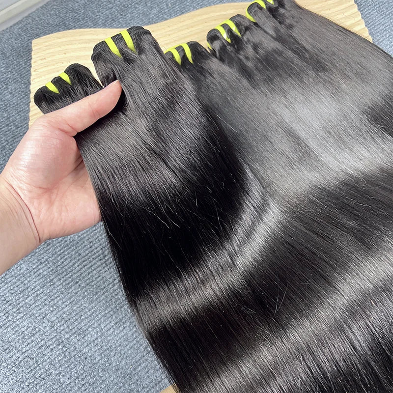 Yiwigs 12A Grade Yaki Straight Hair Bundles Natural Color Sew In Bundles Quick Weaves 100% Unprocessed Raw Vietnamese Human Hair