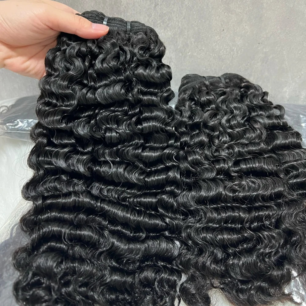 Burmese Curly 13x4 Real HD Lace Frontal With Bundles 4x4 HD Lace Closures Raw Weaves For Women 100% Human Hair Pre Plucked