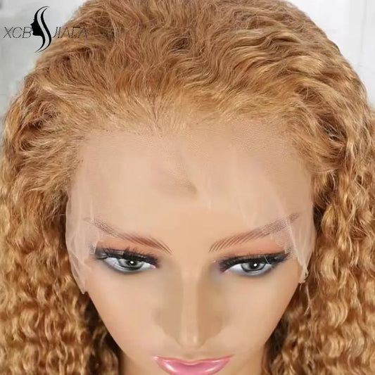 Blonde Human Hair Wig 250 Density 36 Inch Lace Front Human Hair Wig 13X6 Deep Wave Frontal Wig Brazilian Human Hair Colored Wigs