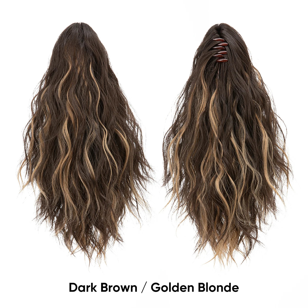 13Inch Premium Synthetic Curly Claw Clip In Ponytail Blonde Brown Short Hairpiece Fake Hair False Pigtail Hair Extensions P064