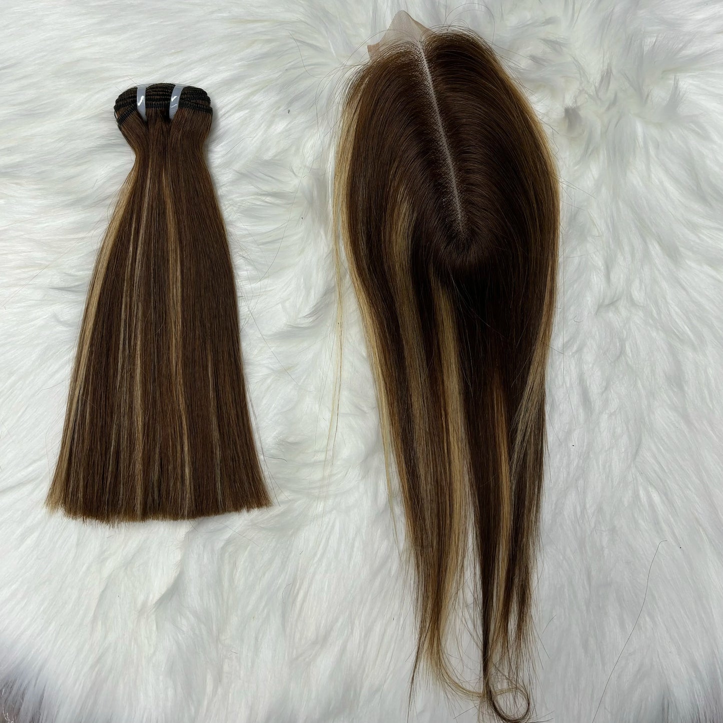 2X6 Lace Frontal Colored Vietnamese Human Hair Bundles and Closure Double Drawn Ombre Color Remy Human Hair Extensions