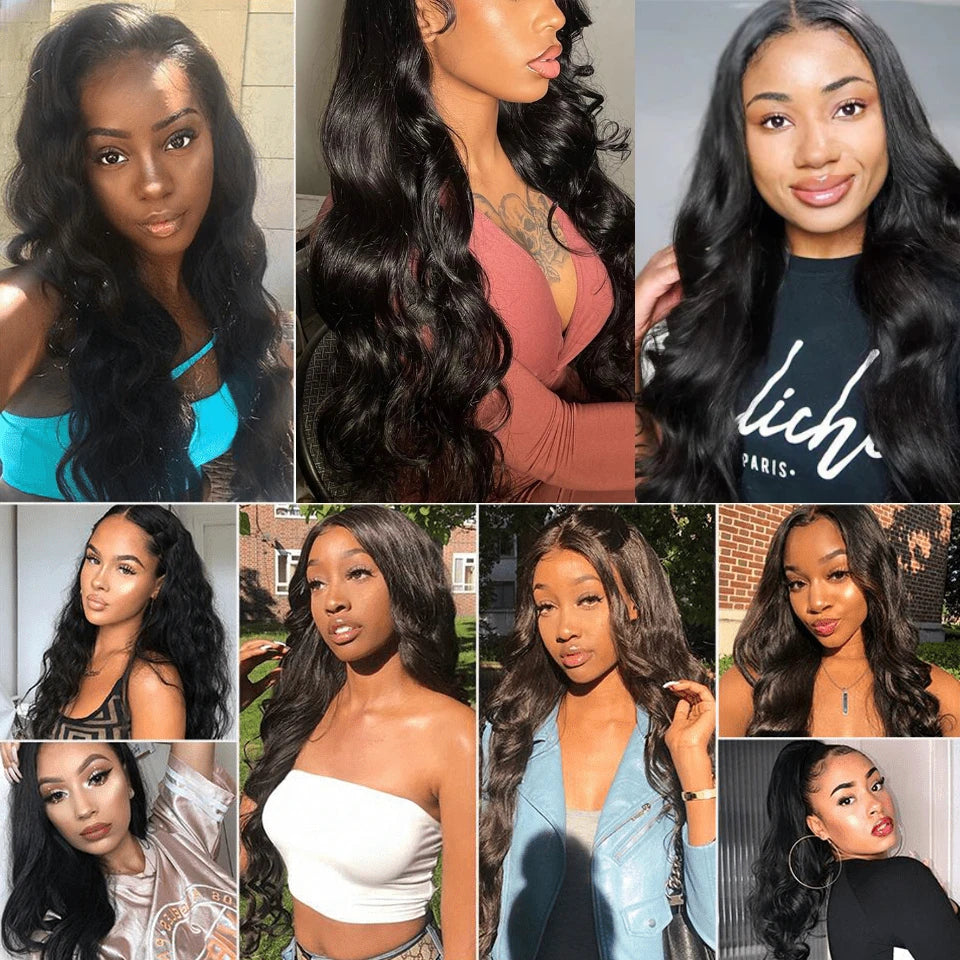 180% Body Wave Lace Front Wigs 360 Lace Wigs HD Lace 13x6 Brazilian Wigs For Women PrePlucked 13x4 Lace Frontal Human Hair Wigs
