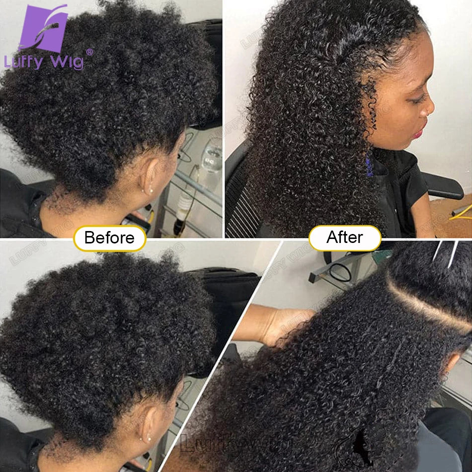 Afro Kinky Curly Micro Loop Extensions Full End Micro Loop Ring Human Hair Extensions Burmese Remy Microlinks Hair Extensions