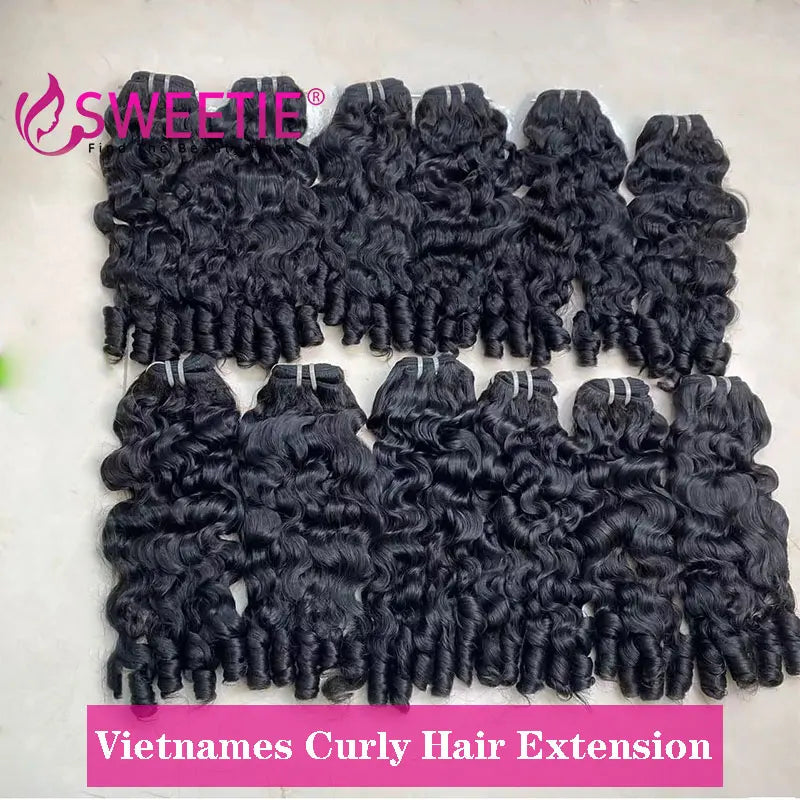 12A Burmese Curly Raw Human Hair Bundle Deals Pixie Curls Human Hair Extensions Vietnamese Raw Human Virgin Hair Weave Bundle