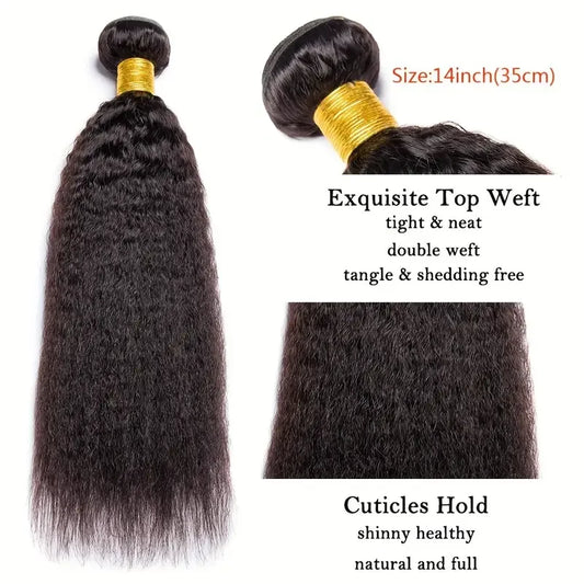 Brazilian Kinky Straight Human Hair Weave Bundles Deal Raw Virgin Hair Tissage Clearance On Sale Yaki Straight Hair Extensions