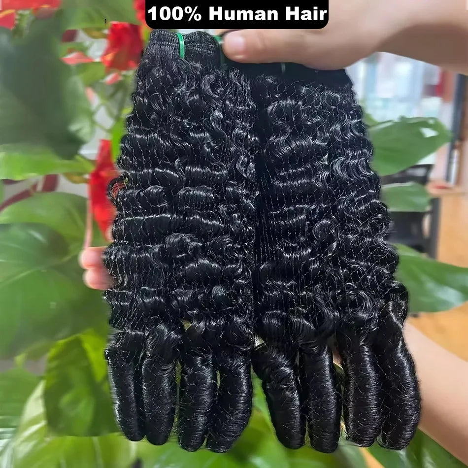 Burmese Curly Bundles Human Hair 100% Unprocessed Virgin Hair Bundles Deals 14A Raw Burmese Curly Human Hair Extensions on Sale