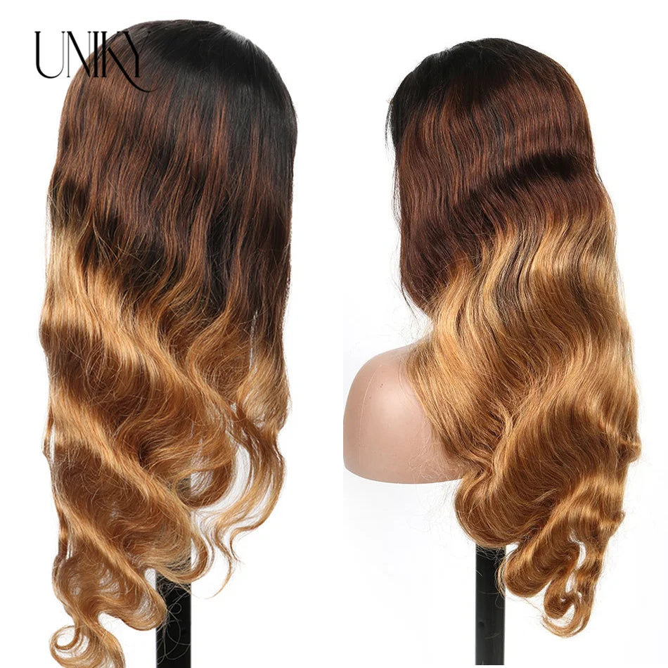 Ombre Lace Front Wig Human Hair Wigs For Women Brazilian Body Wave Lace Front Wig 13X4 Blonde Lace Frontal Wig On Sale Clearance