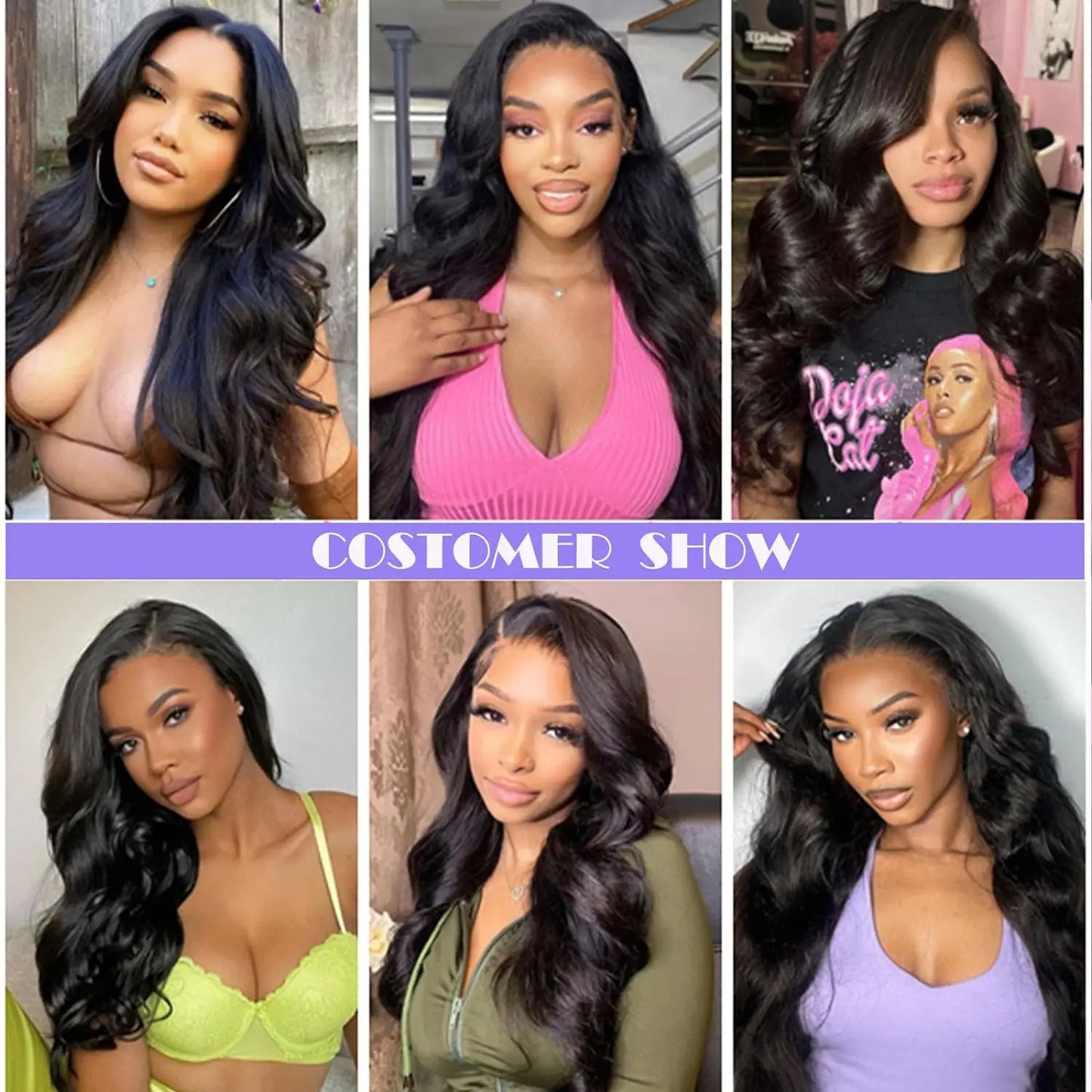 30 Inch 13x6 Body Wave Lace Front Wigs Pre Plucked Synthetic HD Lace Front Wig 180% Density Frontal Glueless Wigs with Baby Hair