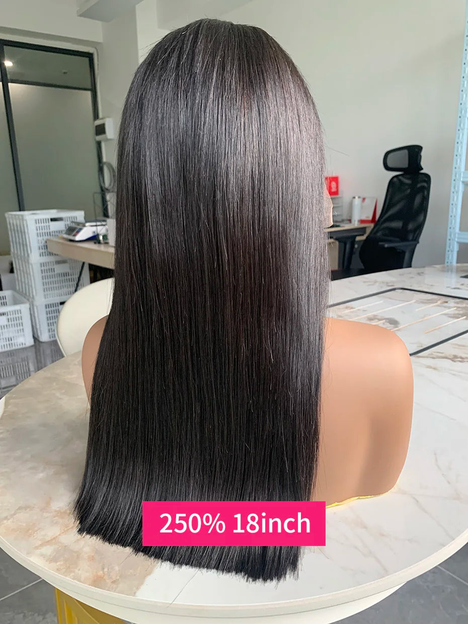 250% 10A Raw Vietnamese Transparent Lace Frontal Wig Human Hair 13x4 13x6 Bob Preplucked Bleached Knots Human Hair Wig for Women