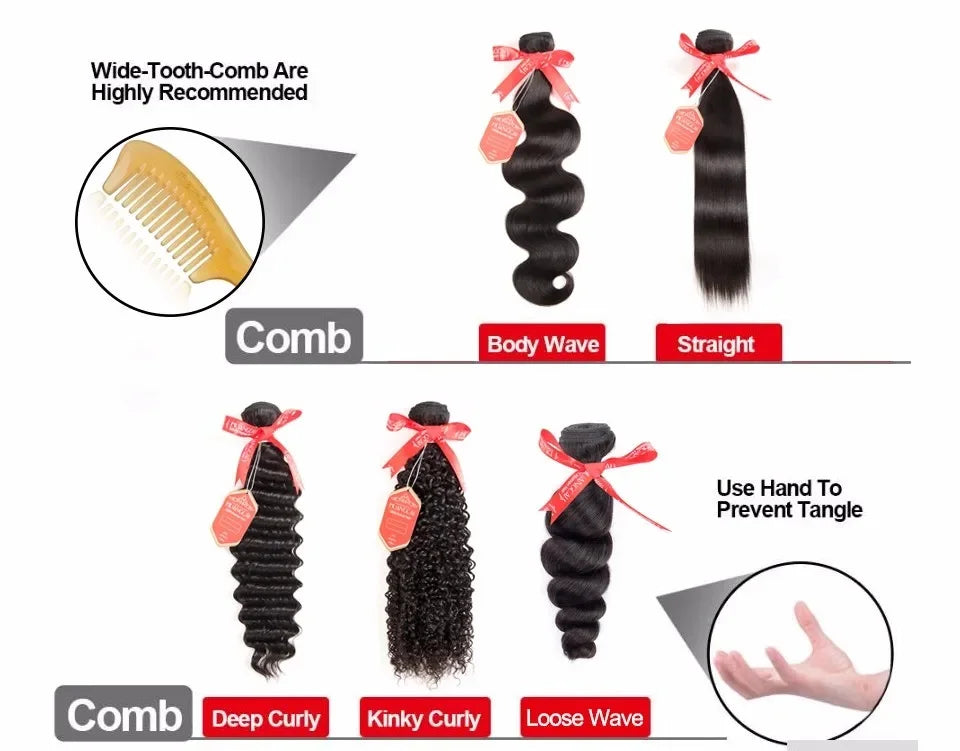 Human Hair Bundles Natural Human Hair Weave Brazilian Hair Extensions Bone Straight  26 28 30Inch 1/3/4 Bundles 50g Double Weft