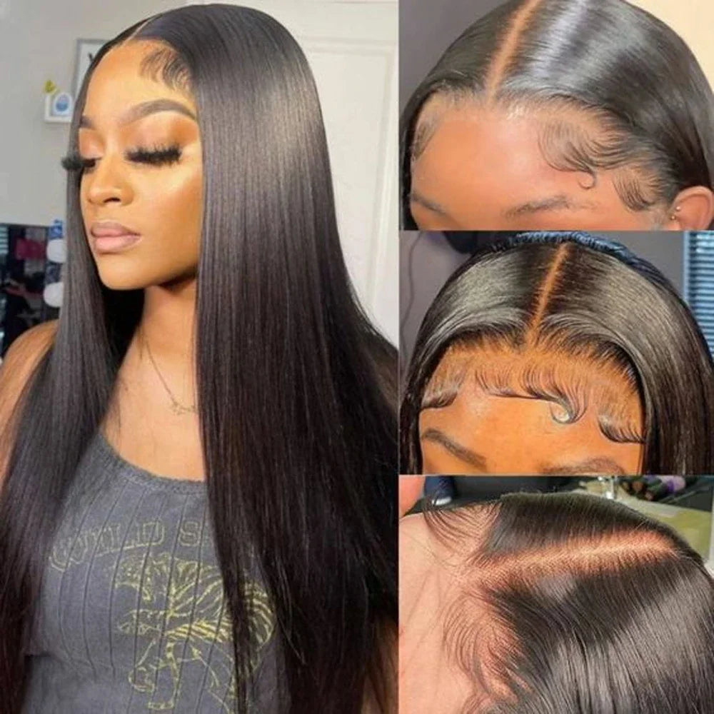 Wear And Go 6x4 Bone Straight Glueless Wig Human Hair Ready To Wear Brazilian 9x6 7x5 Lace Closure Wigs For Women Preplucked