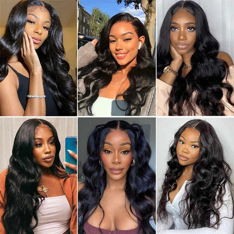 180% Body Wave Lace Front Wigs 360 Lace Wigs HD Lace 13x6 Brazilian Wigs For Women PrePlucked 13x4 Lace Frontal Human Hair Wigs