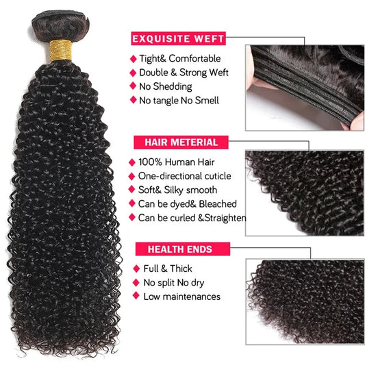 Burmese Afro Kinky Curly Human Hair Bundles Top Raw Hair Extensions Unprocessed Virgin Deep Water Wave 100% Human Hair Weave