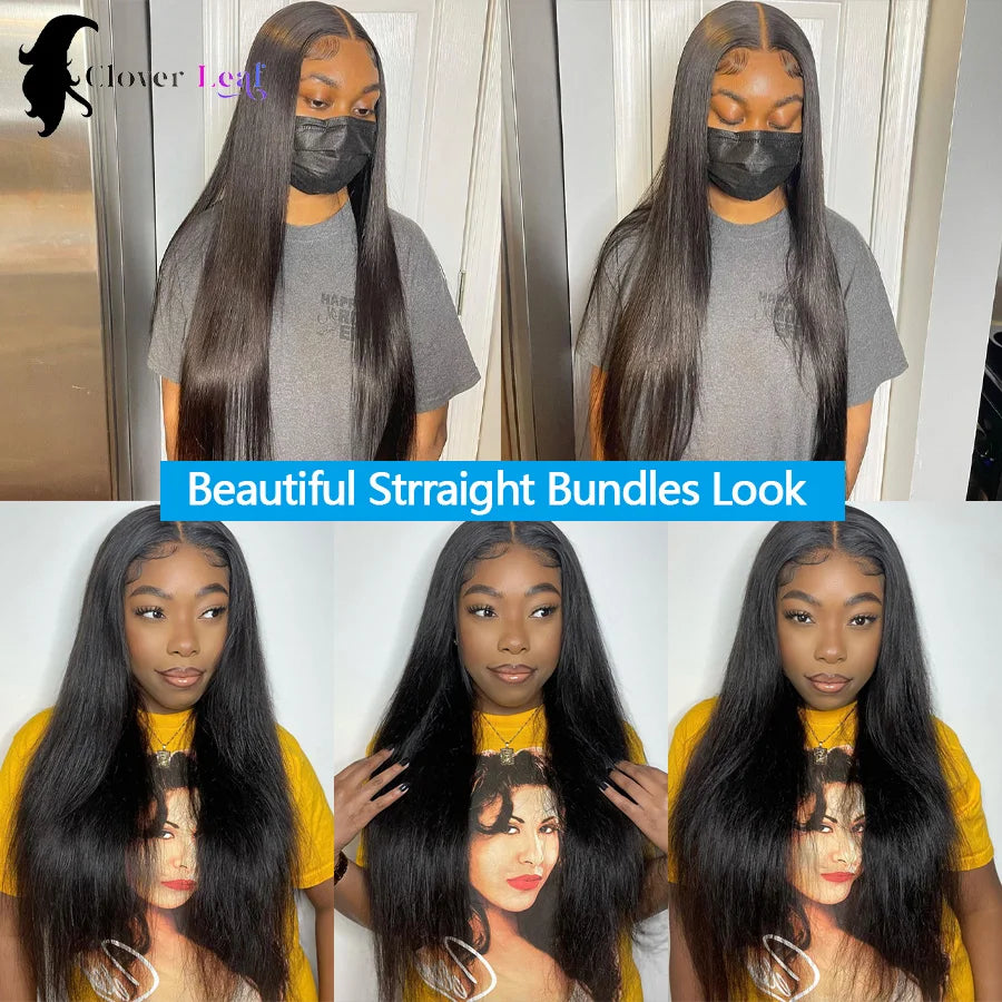 26 26 26 Inch Straight Human Hair Bundles Brazilian Weave 100% Human Hair Extension Natural Black Color Thick bundles Human Hair