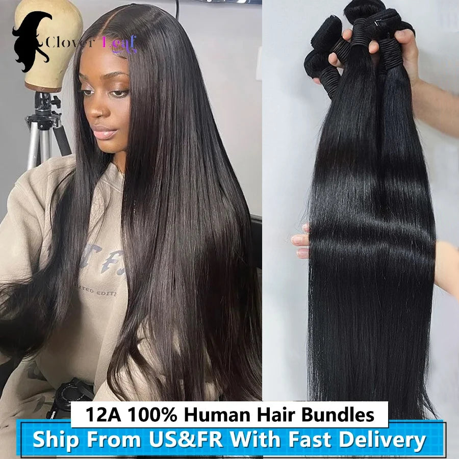 26 26 26 Inch Straight Human Hair Bundles Brazilian Weave 100% Human Hair Extension Natural Black Color Thick bundles Human Hair