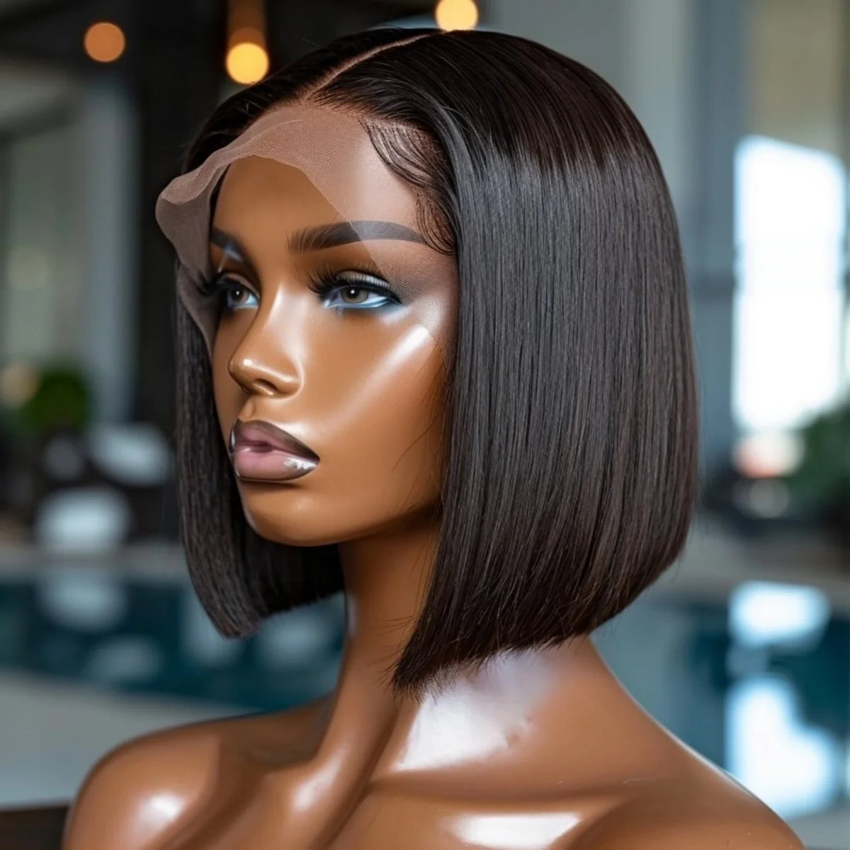 12inch 13X4 hd Transparent lace frontal Wigs Human Hair 220% density Bob Wigs 100% human hair for woman pre bleached Easy-go wig