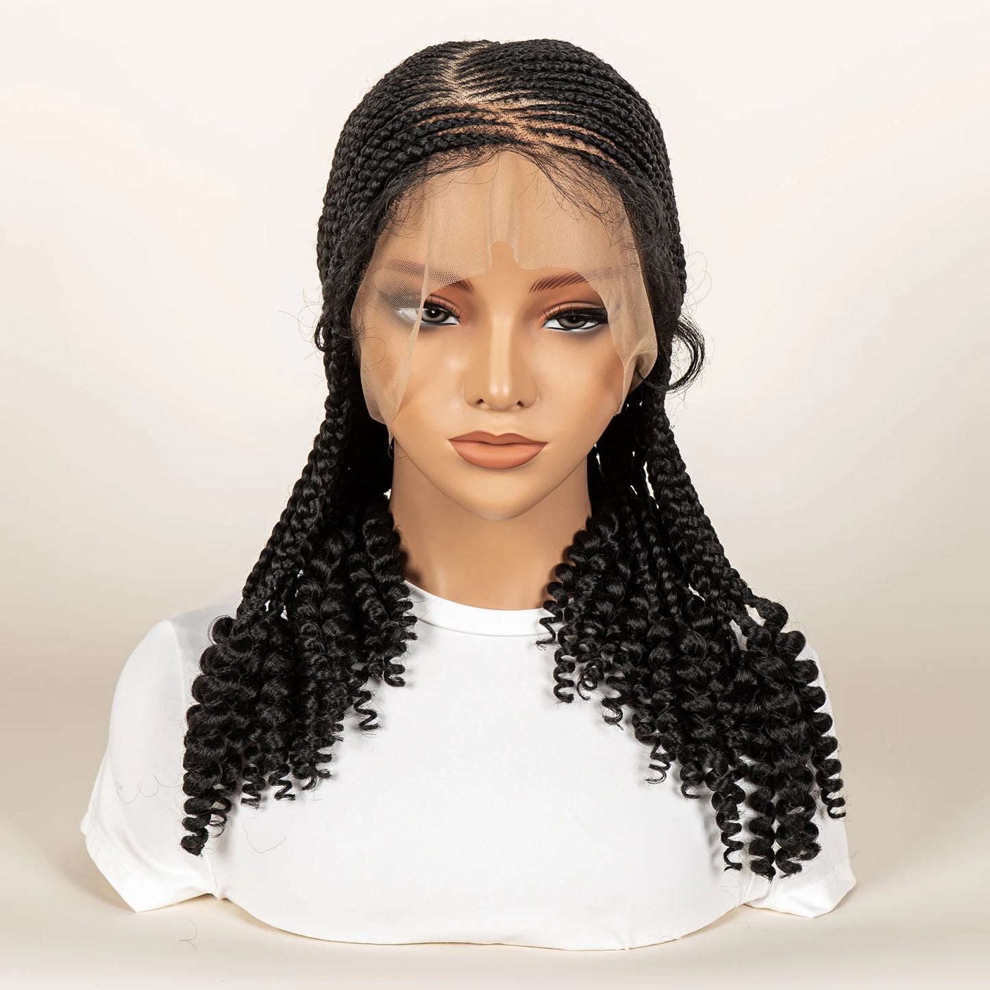 Knotless Wig Synthetic Cornrow Braided Wigs for Women 14 Inch Full Lace Braids Wig Short Blait Natural Black 2025 New Hairstyle