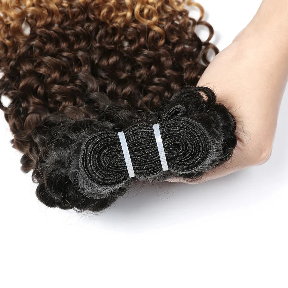 Spark 1/3/4 Bundles Afro Kinky Curly Human Hair Extensions Ombre Brazilian 100% Human Hair Weave Bundles