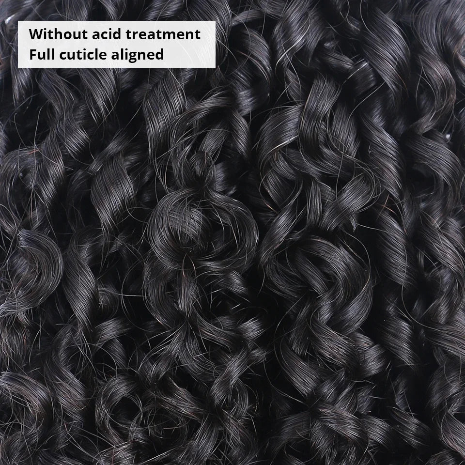 14-24Inches Pixie Bouncy Afro Kinky Curly Human Hair 3/4 Bundles Deal 100% Virgin Raw Hair Extension Double Drawn Wholesale 15A