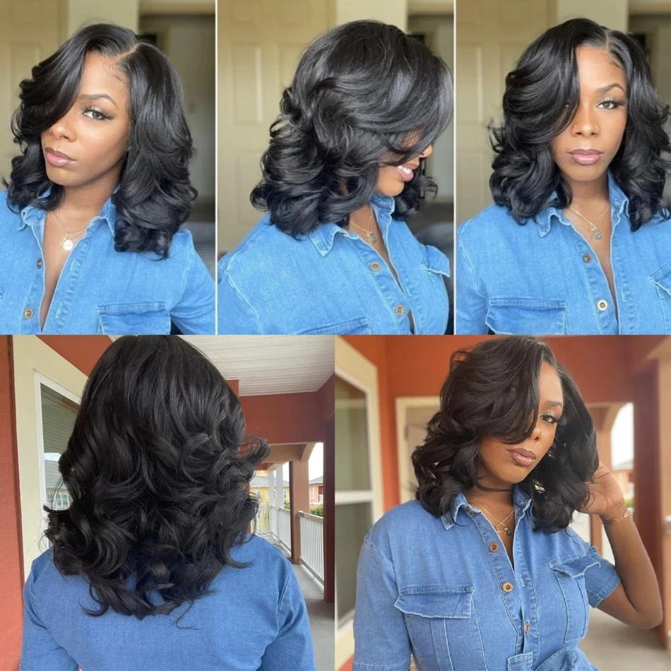 Queen Nala 200 Density Short Bob Body Wave Glueless 7x5 Lace Closure human Hair Wigs Wave 13x6 HD Lace Frontal Wig 100% Human Hair Preplucked 13x4 Lace Front Wig Remy Brazilian Hair Ready To Wear On Sale For Women