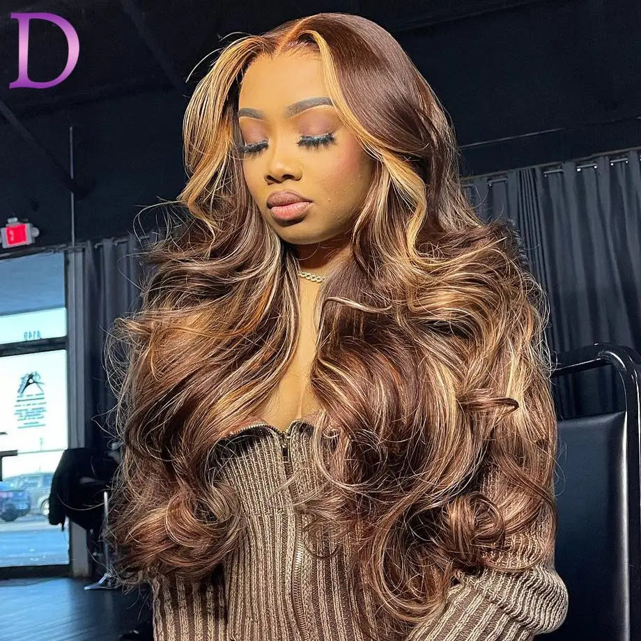 Body Wave Colored Ombre Blonde 13X4 Lace Front Human Hair Wigs 13X6 Hd Lace Frontal Wig Highlight Wigs Human Hair For Women