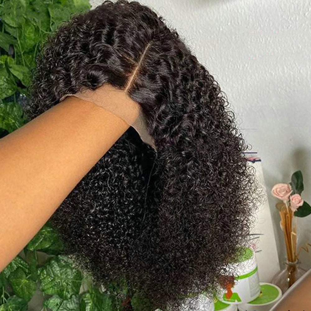 12A Glueless Wig Wear And Go Short Kinky Curly Bob Lace Front Human Hair Wigs 13x4 HD Deep Wave Lace Frontal Wigs Remy Hair