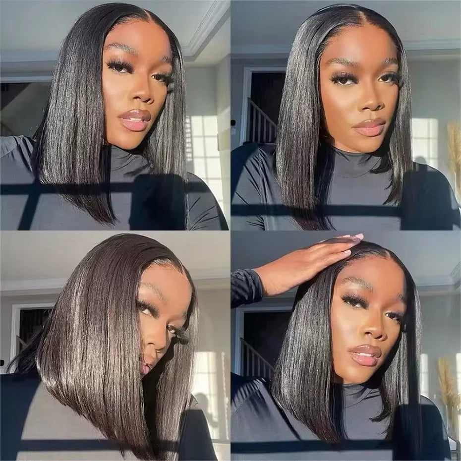 250% 10A Raw Vietnamese Transparent Lace Frontal Wig Human Hair 13x4 13x6 Bob Preplucked Bleached Knots Human Hair Wig for Women