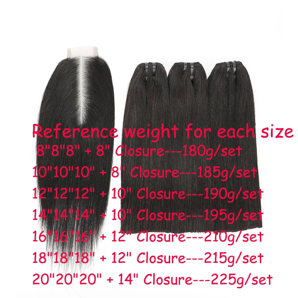 33 Brown Black Bone Straight 3 Bundles with Closure Vietnam Raw Straight Human Hair Bundles with Closure 2x6 Lace Kim K Closure