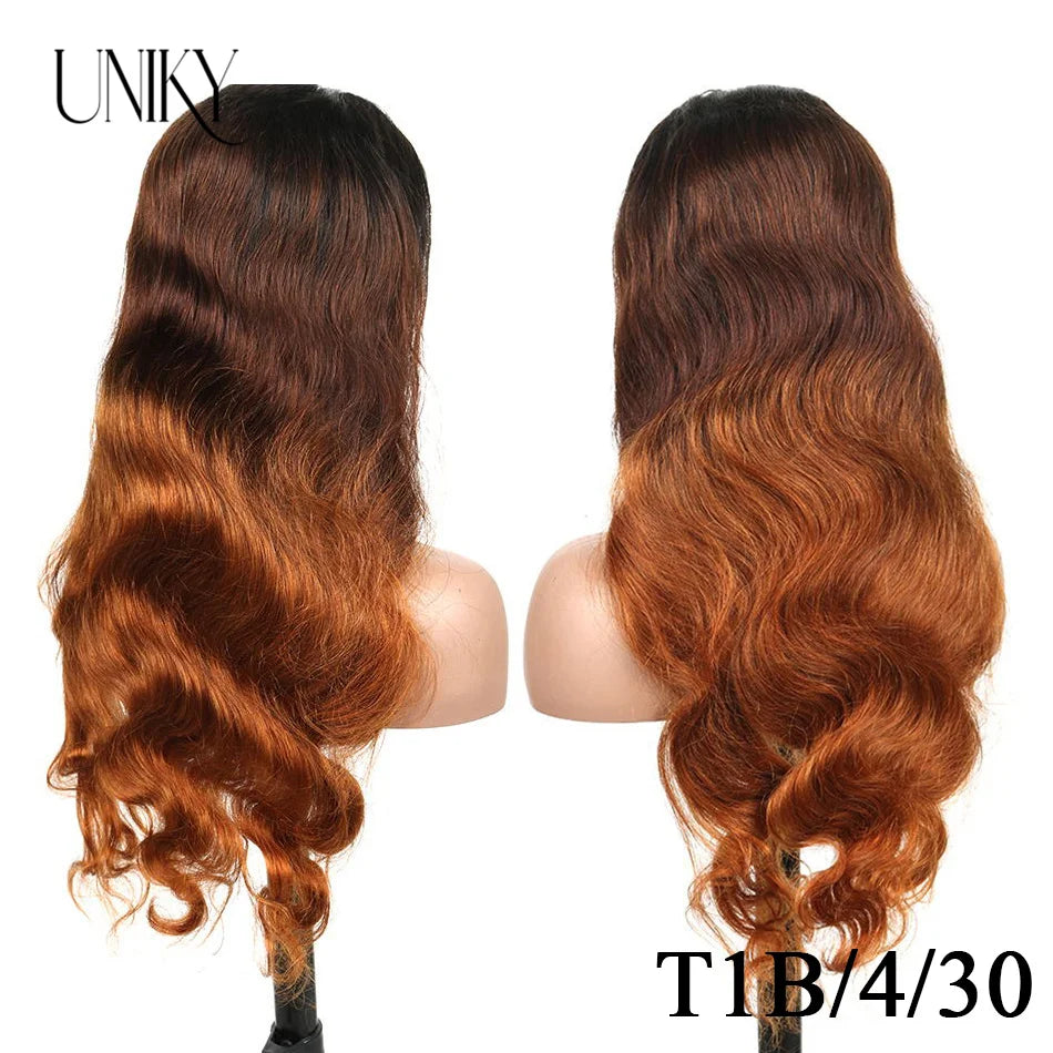 Ombre Lace Front Wig Human Hair Wigs For Women Brazilian Body Wave Lace Front Wig 13X4 Blonde Lace Frontal Wig On Sale Clearance