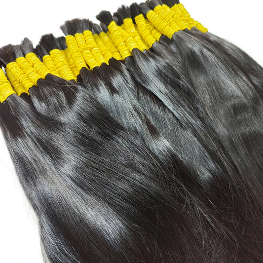 Wholesale Human Hair For Braiding Straight Indian Hair Vendor Virgin Bundles No weft Natural Hair Bulk 100% Human Hair Extension