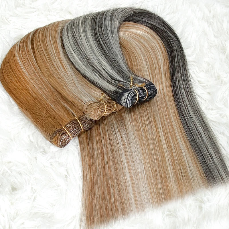 100% Straight Human Hair Bundles Hair Extensions For Women 613 99j Gray Solid Color Raw Bundles Braiding On Sale Clearance Hair
