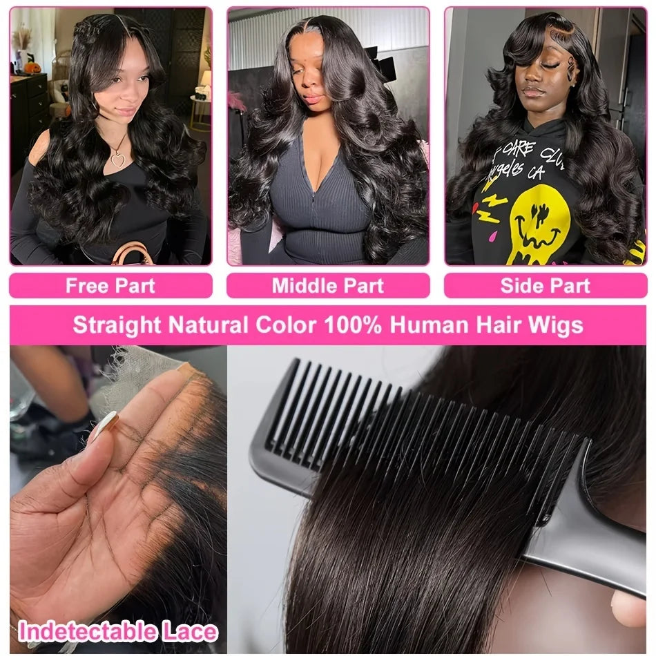 Wear And Go 7x5 Bone Straight Glueless Wigs Human Hair Ready To Wear Lace Frontal Vietnamese Super Double Drawn Bone Straightwig