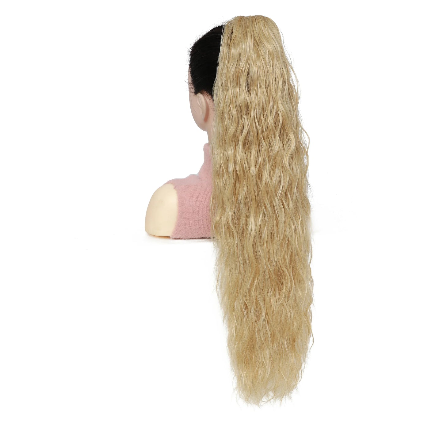 28 Inch Long Ponytail Extension Curly Wavy Claw Clip on Fake Pony Tail Hair Piece Natural Fluffy Synthetic Horse Tail for Women