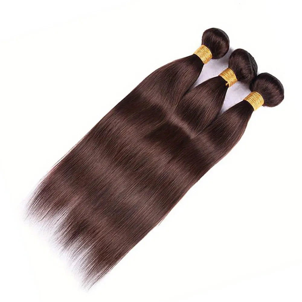 #2 Hair Bundles 1/3/4 Pcs Darkest Brown Colored Peruvian Human Hair Weaving Extensions 32 34 Inch Brazilian Hair Bundles Cheap