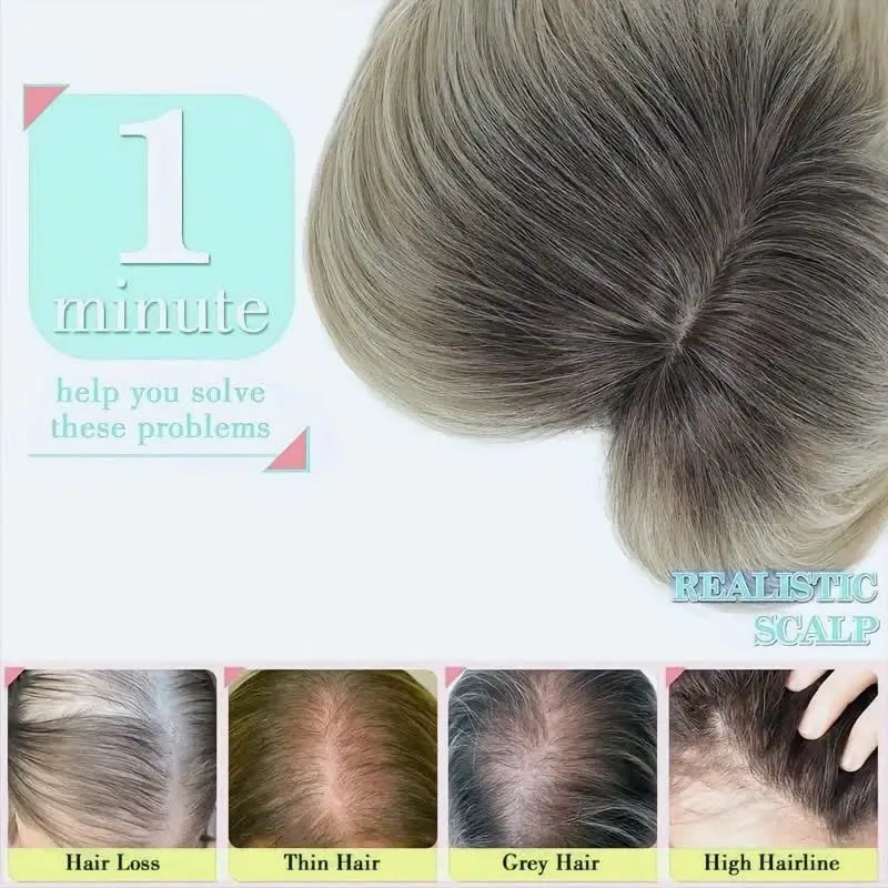 22 inch top wig block hairpiece wig piece with clip ladies wig heat resistant fiber suitable for beginners daily wear