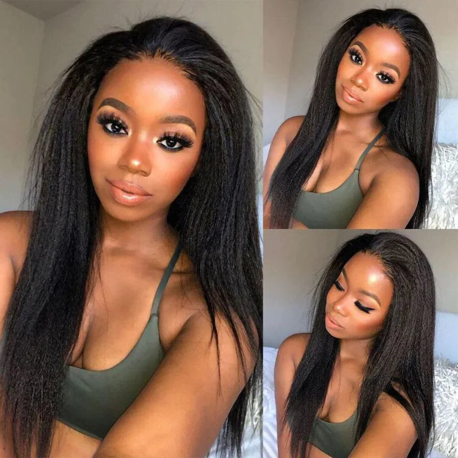 Brazilian Kinky Straight Human Hair Weave Bundles Deal Raw Virgin Hair Tissage Clearance On Sale Yaki Straight Hair Extensions