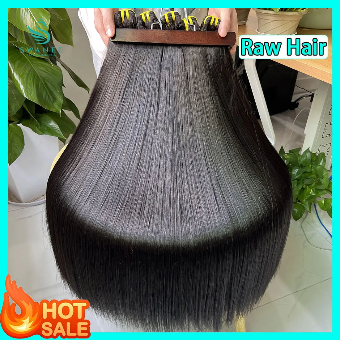 Bone Straight Human Hair Bundles 12A Grade 100% Unprocessed Raw Vietnamese Virgin Weft Hair Extensions #1B Natural Black