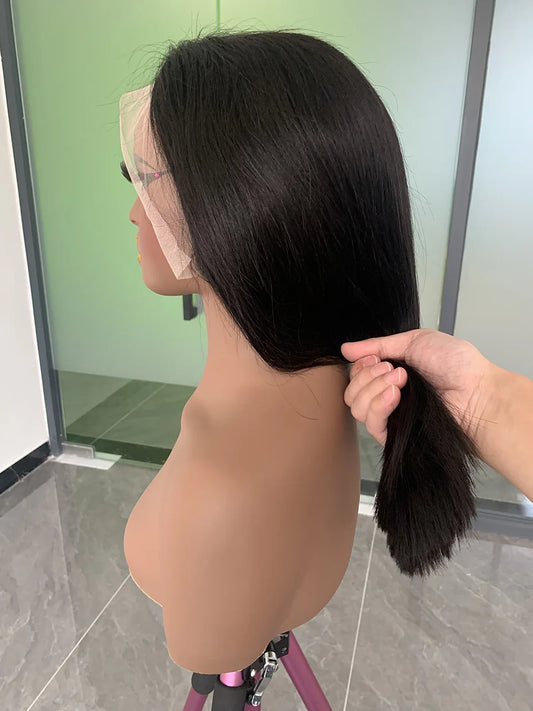 250% 10A Raw Vietnamese Transparent Lace Frontal Wig Human Hair 13x4 13x6 Bob Preplucked Bleached Knots Human Hair Wig for Women